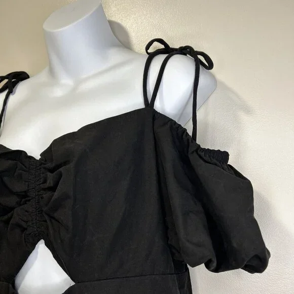 ASTR the label Women’s Aleda Dress Retail $80.52 Midi Ruffle Cut Out Large - Picture 4 of 12